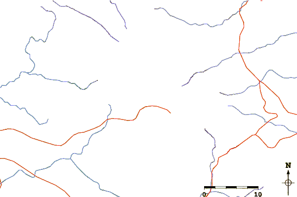 Roads and rivers around Mount Dimlang