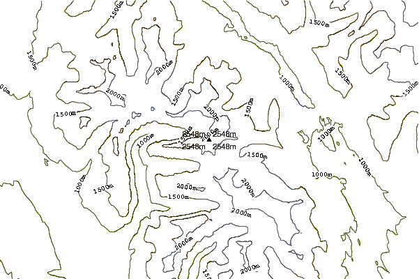 Mountain peaks around Shedin Peak (Atna Range)