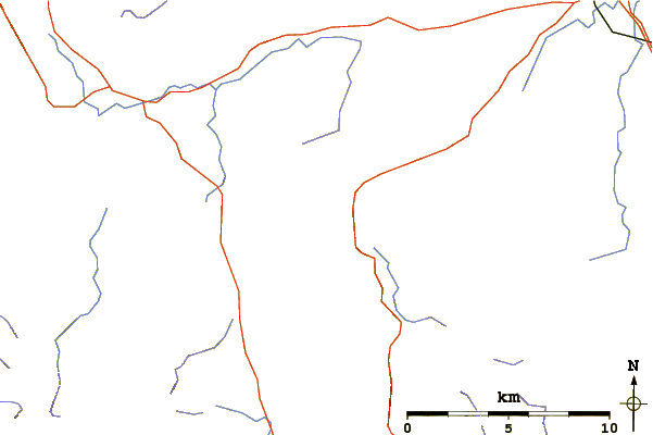 Roads and rivers around Sheffield Pike