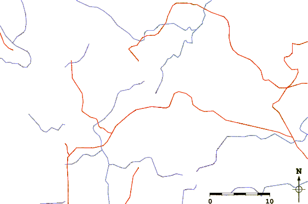 Roads and rivers around Shiceng Dashan