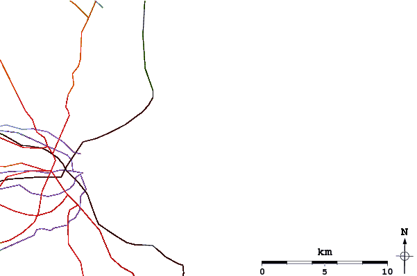 Roads and rivers around Shielmartin Hill