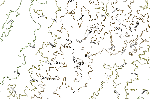 Mountain peaks around Shiga