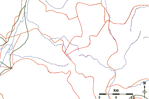 Roads and rivers around Shiga