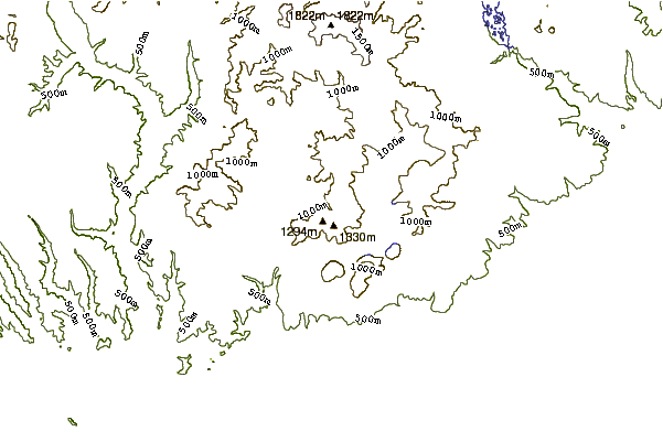 Mountain peaks around Shikaribetsu Group