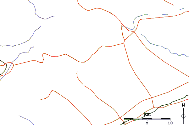 Roads and rivers around Shikotsu