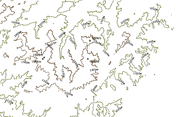 Mountain peaks around Shining Rrock