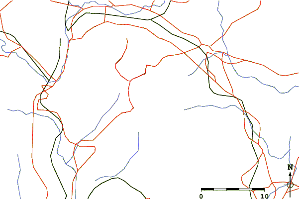 Roads and rivers around Shinmoedake