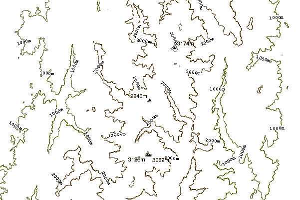 Mountain peaks around Shiomi Dake