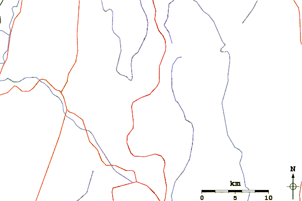 Roads and rivers around Shiomi Dake