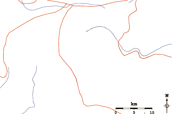 Roads and rivers around شيركوه‎‎