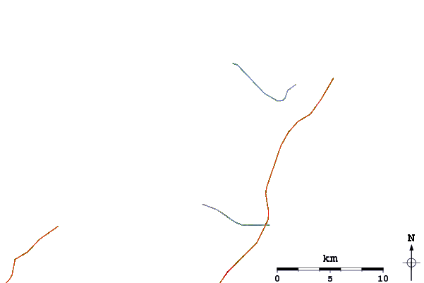 Roads and rivers around Shiretoko-iwo-zan