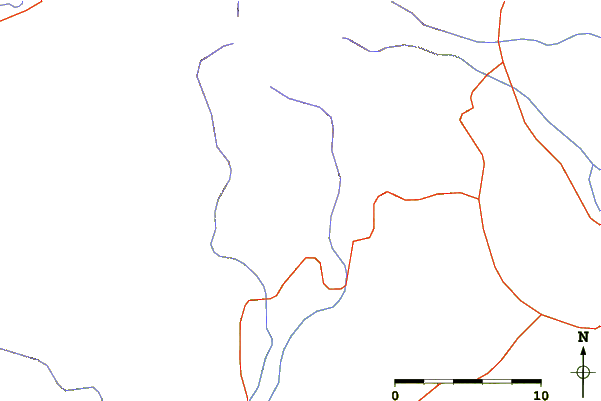 Roads and rivers around Shkëlzen