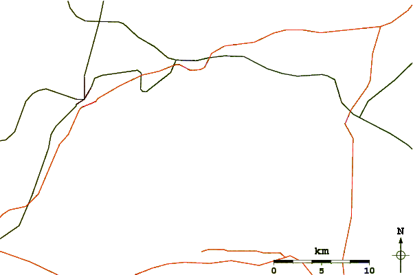 Roads and rivers around Short Hill Mountain