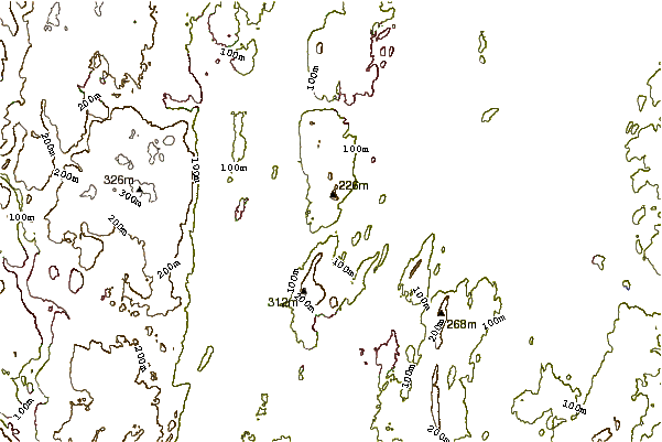 Mountain peaks around Short Mountain (Connecticut)