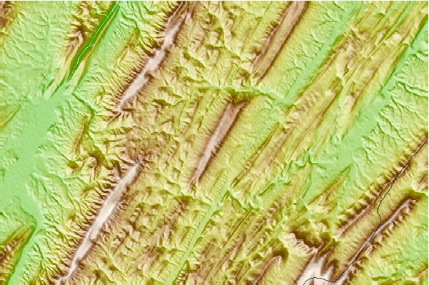 Surf breaks located close to Short Mountain (West Virginia)