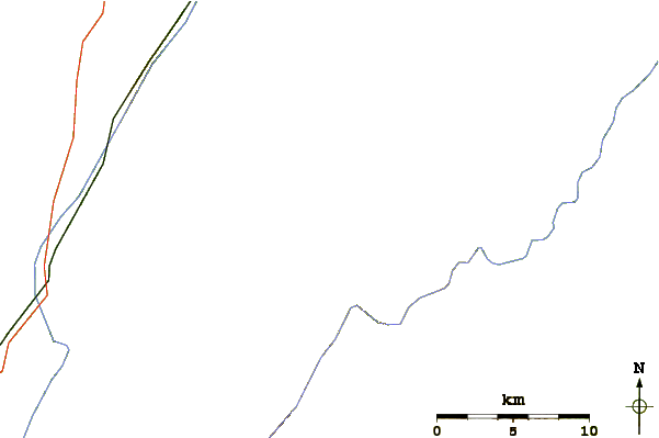 Roads and rivers around Short Mountain (West Virginia)