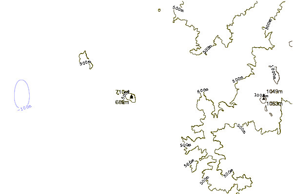 Mountain peaks around Showashinzan