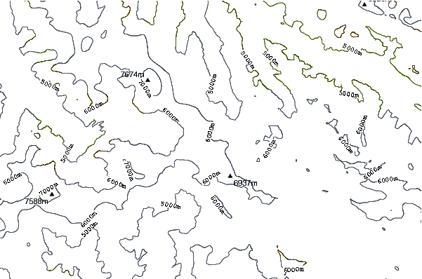 Mountain peaks around Sia Kangri