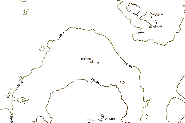 Mountain peaks around Sidas Cone