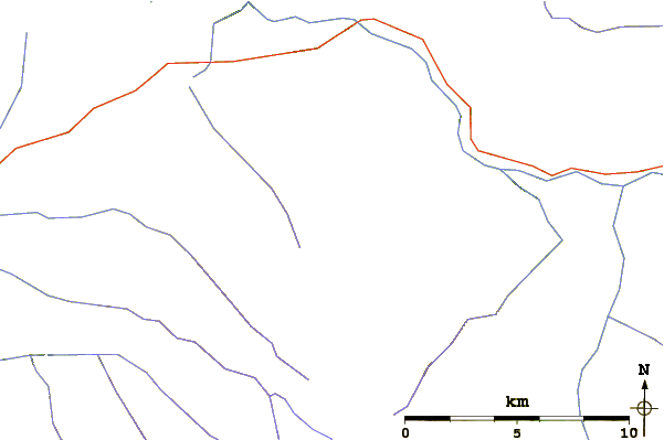 Roads and rivers around Sidas Cone