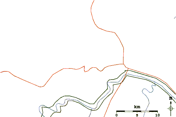 Roads and rivers around Sideling Hill