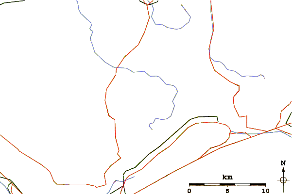Roads and rivers around Siebenhengste-Hohgant-Höhle