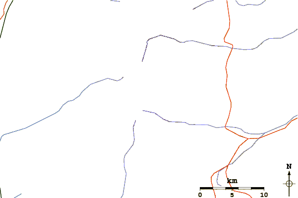 Roads and rivers around Sierra Blanca