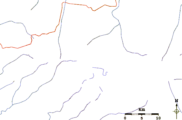 Roads and rivers around Sierra Nevada de Santa Marta