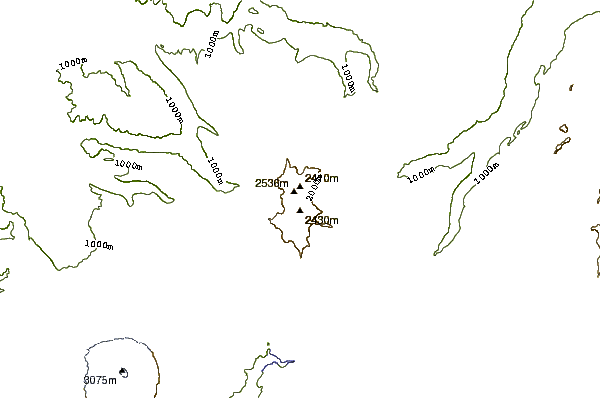 Mountain peaks around Sierra Nevada (stratovolcano)