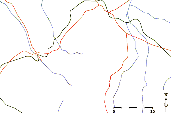 Roads and rivers around Calar de Santa Bárbar