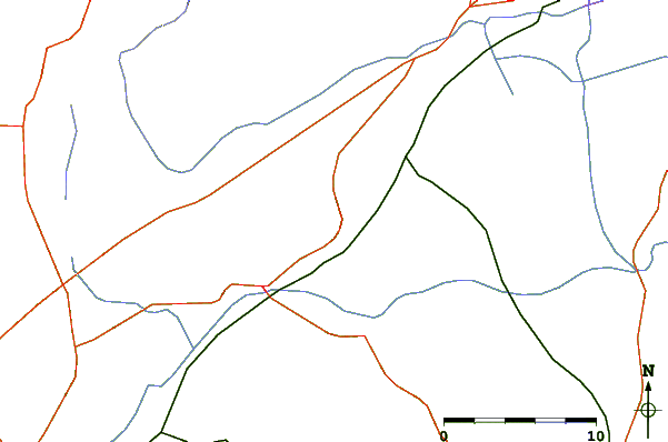 Roads and rivers around Sierra de Callosa