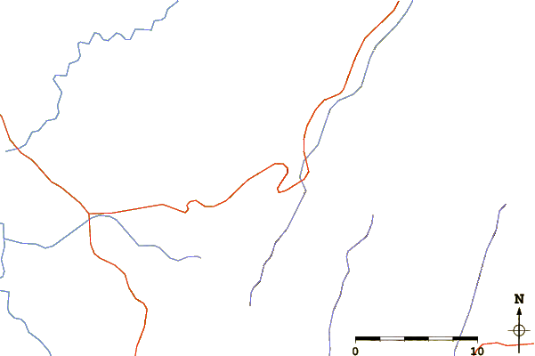 Roads and rivers around Sierra de Cazorla