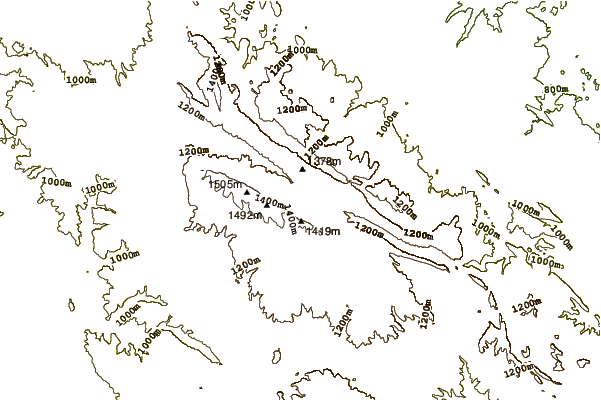 Mountain peaks around Sierra de Cucalón