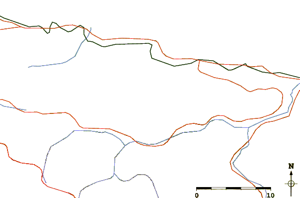 Roads and rivers around Sierra de Cuera