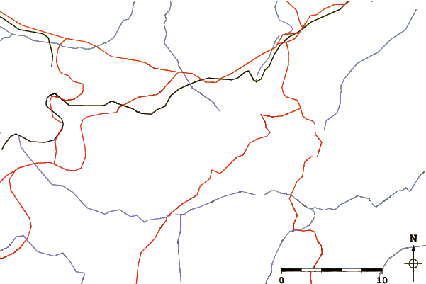 Roads and rivers around Sierra de San Just