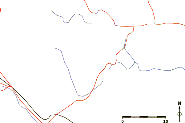 Roads and rivers around Sierra de Utiel