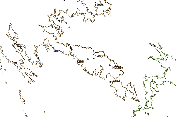 Mountain peaks around Cabrera