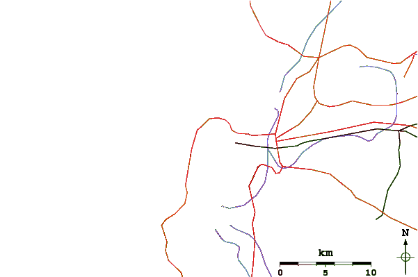 Roads and rivers around Signal Hill (Cape Town)