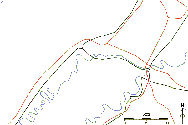 Roads and rivers around Signal Knob (Virginia)