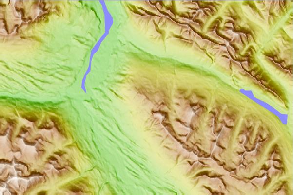 Surf breaks located close to Signal Mountain (Alberta)