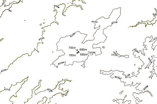 Mountain peaks around Signal de Botrange