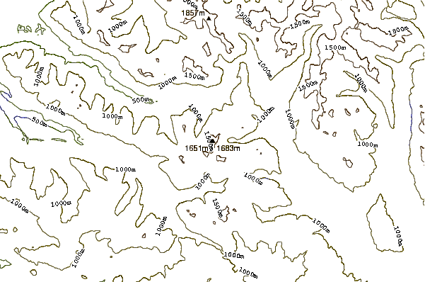 Mountain peaks around Silver Peak