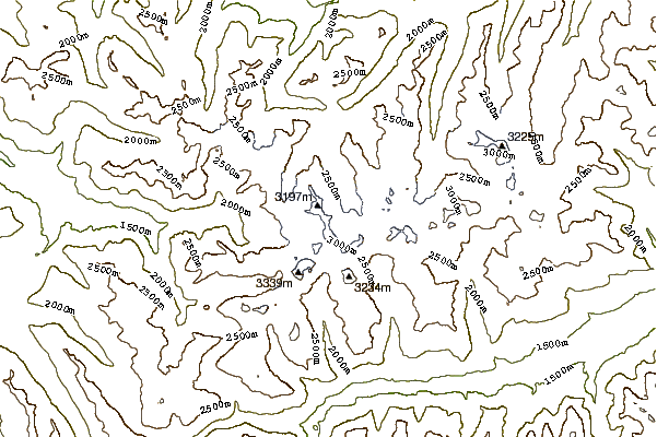 Mountain peaks around Silvrettahorn