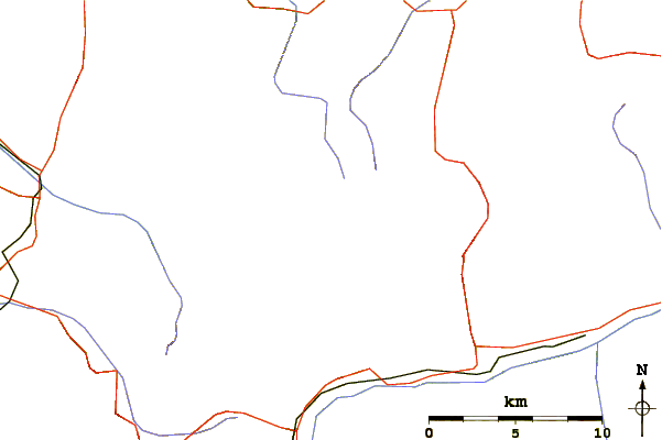 Roads and rivers around Silvrettahorn