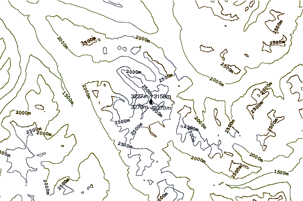 Mountain peaks around Simon Peak (Canada)