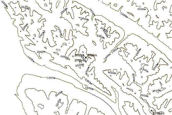 Mountain peaks around Sirdar Mountain