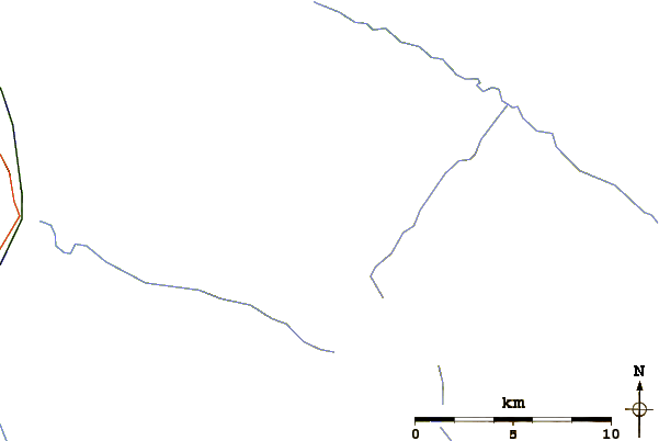 Roads and rivers around Sirdar Mountain