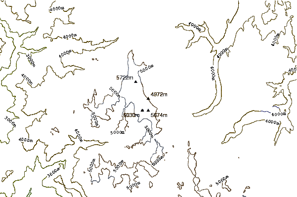 Mountain peaks around Siula Grande