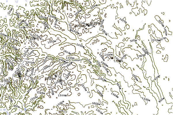 Mountain peaks around Skagsnebb