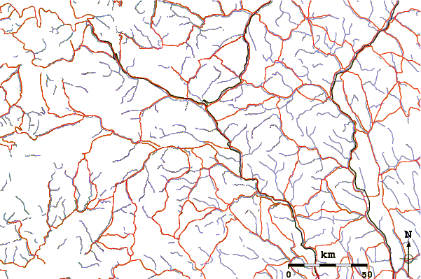 Roads and rivers around Skagsnebb